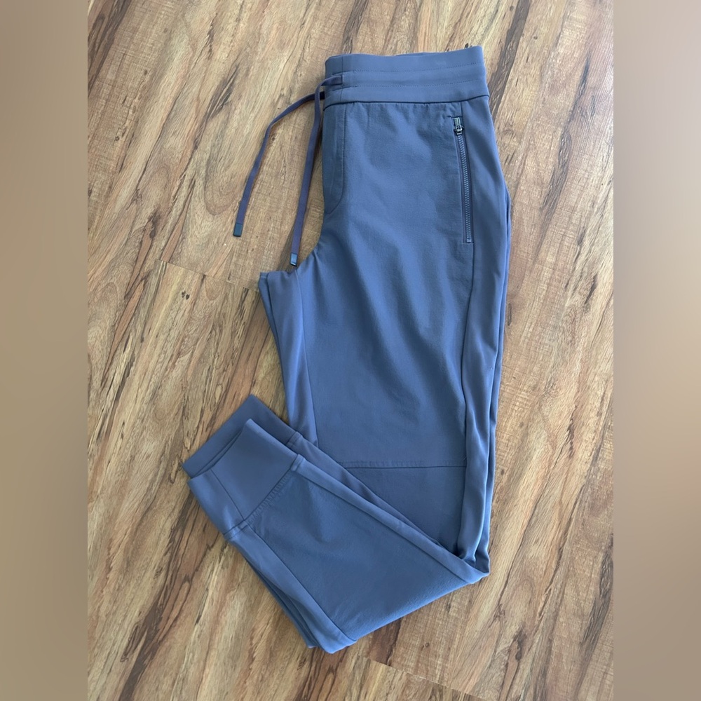 Athleta Headlands Hybrid Trek Mid Rise Jogger Track Pants Purple Grey Women 8 - Picture 2 of 12